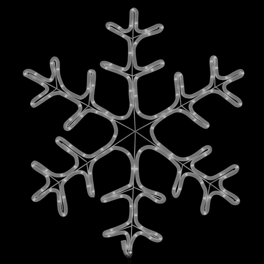 vidaXL Ozdobne śnieżynki, ciepłe białe światło LED, 2 szt., 59x59 cm