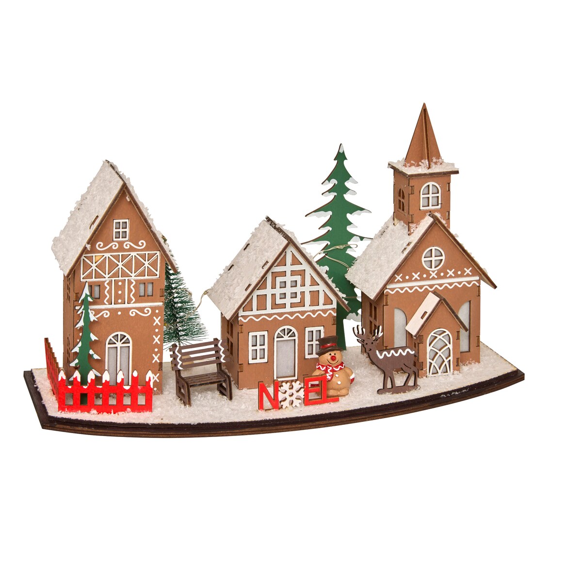 Lampion miasteczko bożonarodzeniowe, LED, 30 x 15 cm