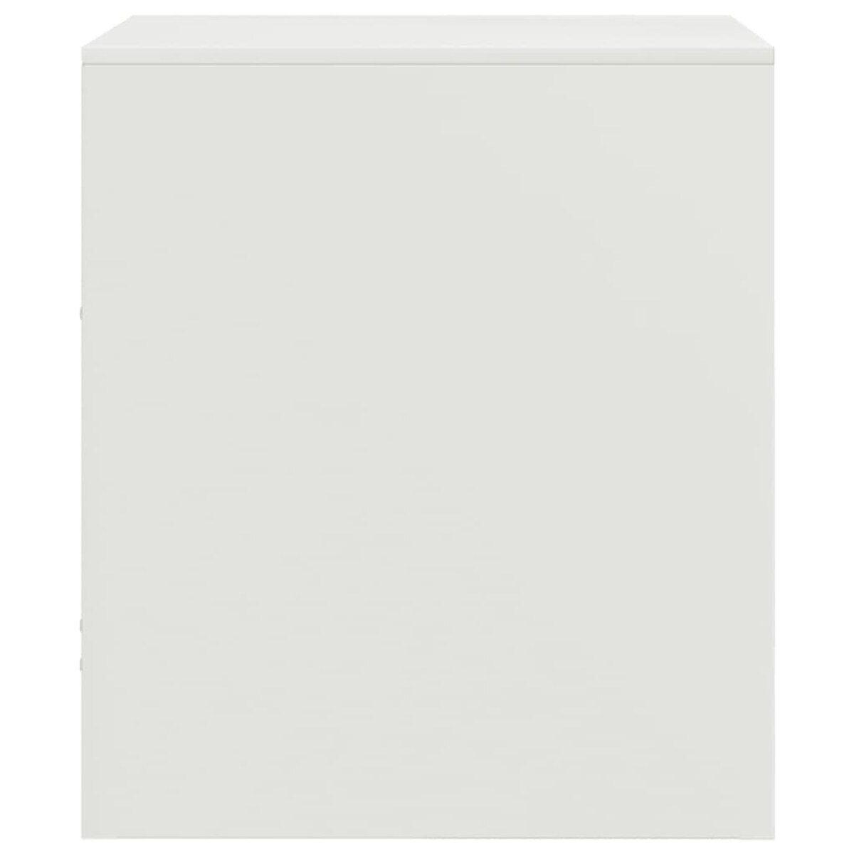 vidaXL Szafka nocna, biała, 34,5x39x44 cm, stal