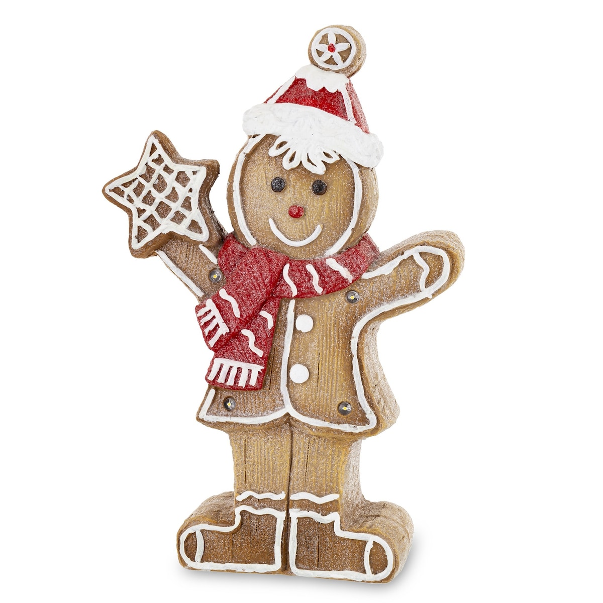 Figurka - piernikowe dziecko z gwiazdką LED 40x26 cm