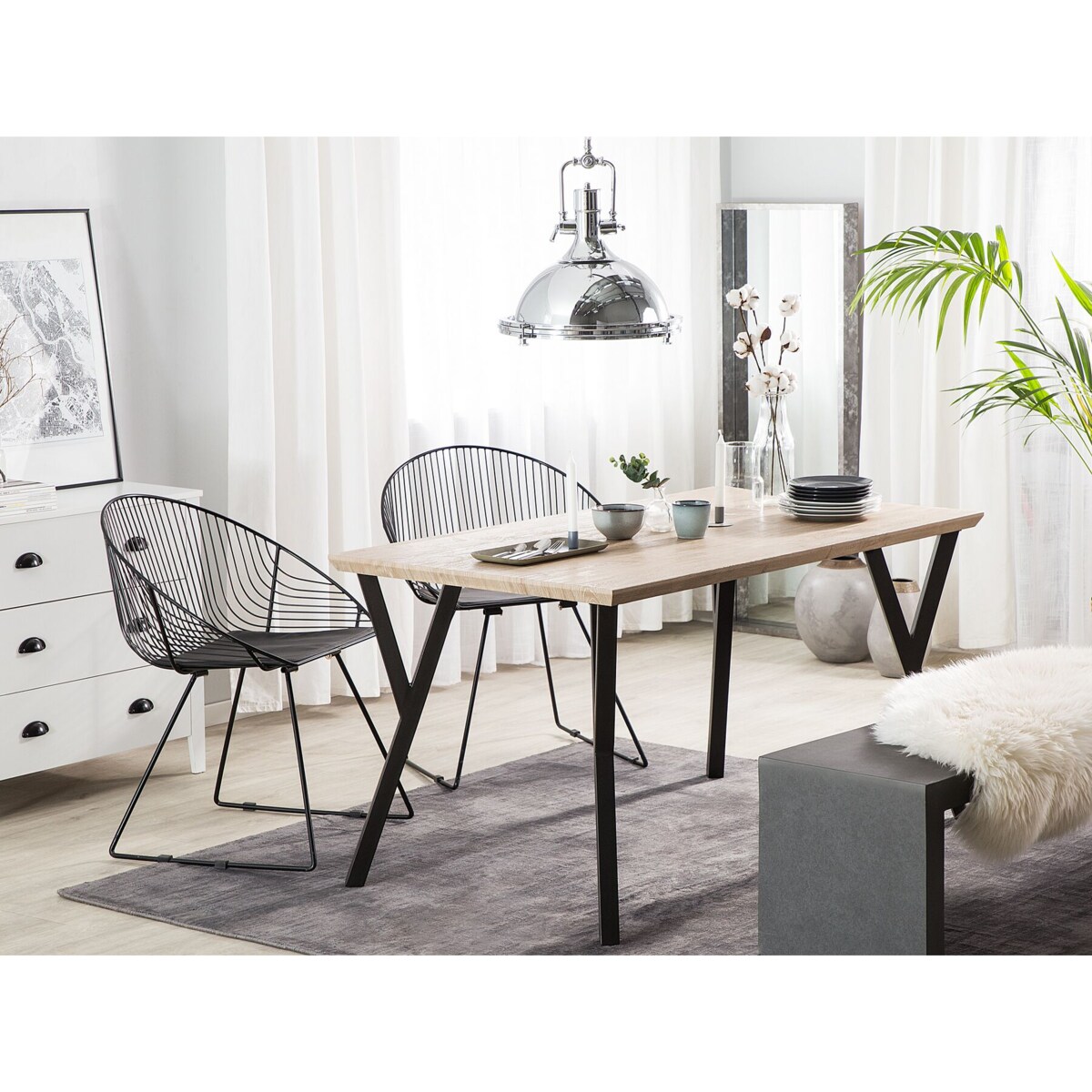 Stół do jadalni 140 x 80 cm jasne drewno BRAVO