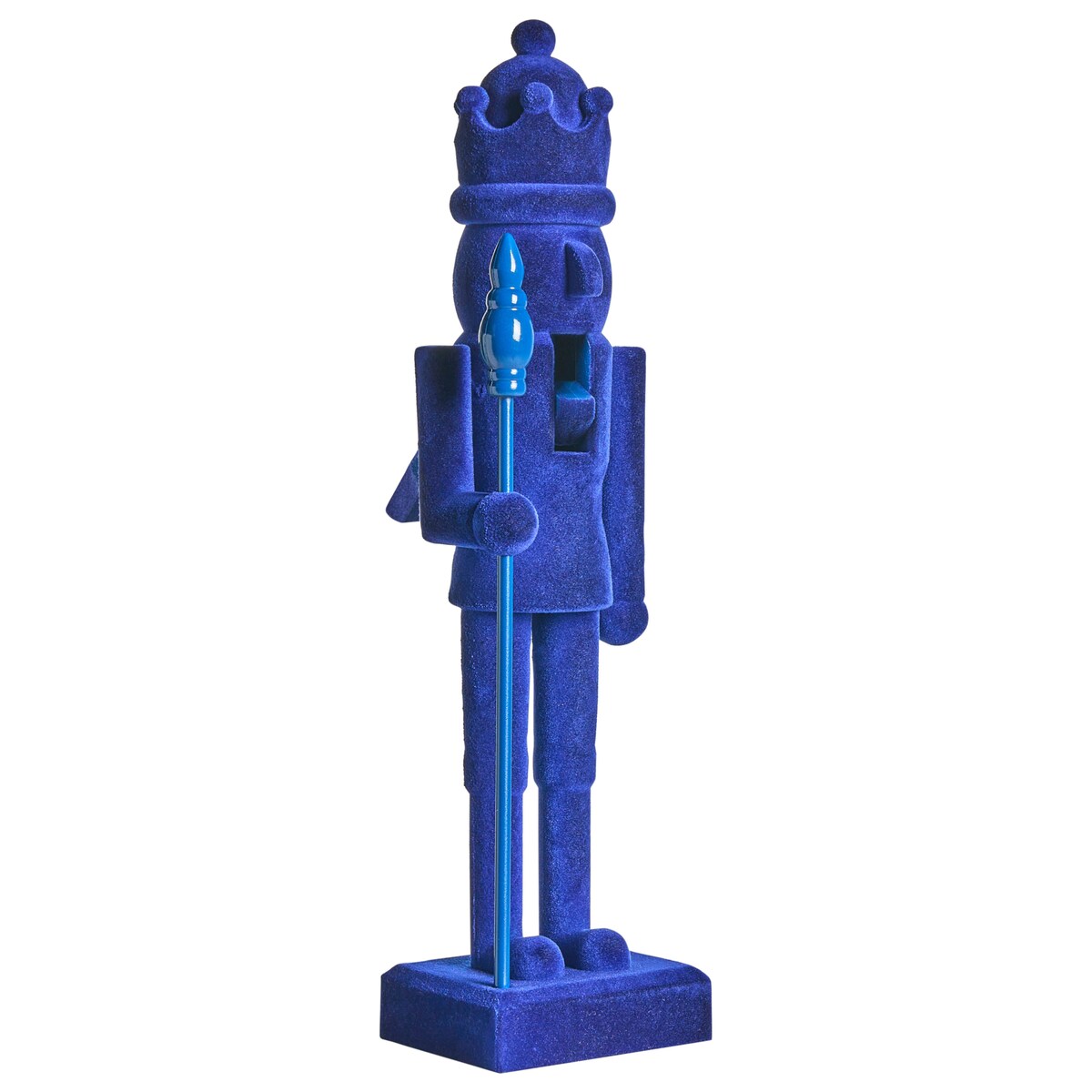 Zestaw 2 figurek dekoracyjnych FLATEY Dziadek do orzechów 40 cm Niebieski