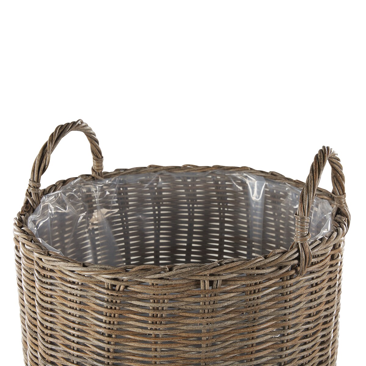 Zestaw 2 koszy na kwiaty BITOLA 40/48 cm Technorattan Brązowy