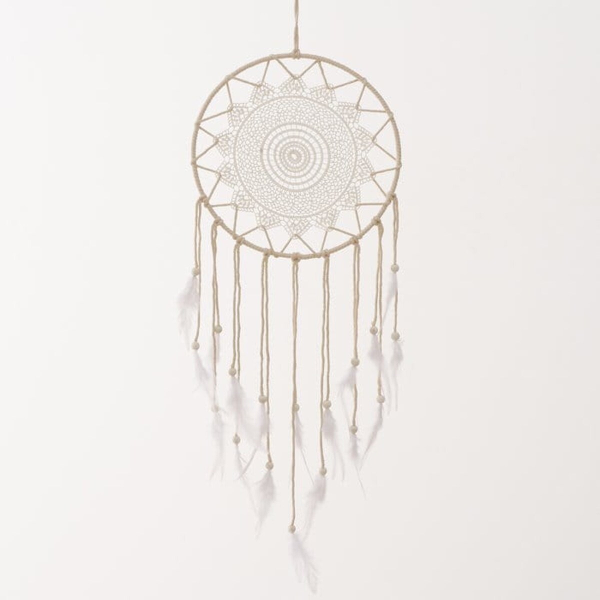 Pleciony Ozdobny Łapacz Snów Boho makrama na Ścianę do Sypialni 30 x 80 cm