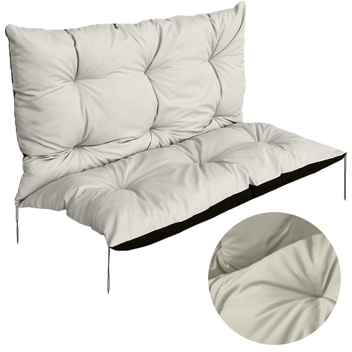 Poduszka Ogrodowa Na Huśtawkę Ławkę 100X60X50 Cm Na Meble Palety Wodoodporna Beżowa