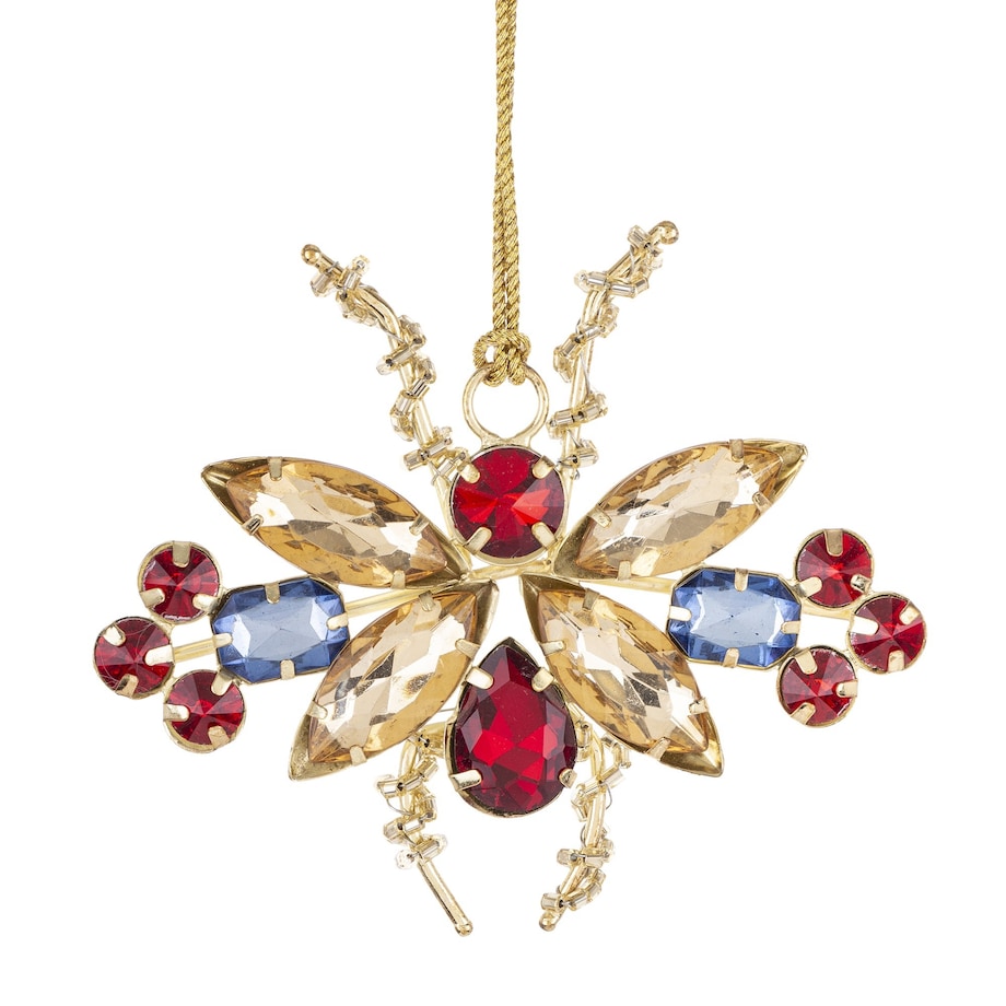 Ozdoba - zawieszka 2 szt. kolorowa 8x4,5x1 cm INSETTO- red