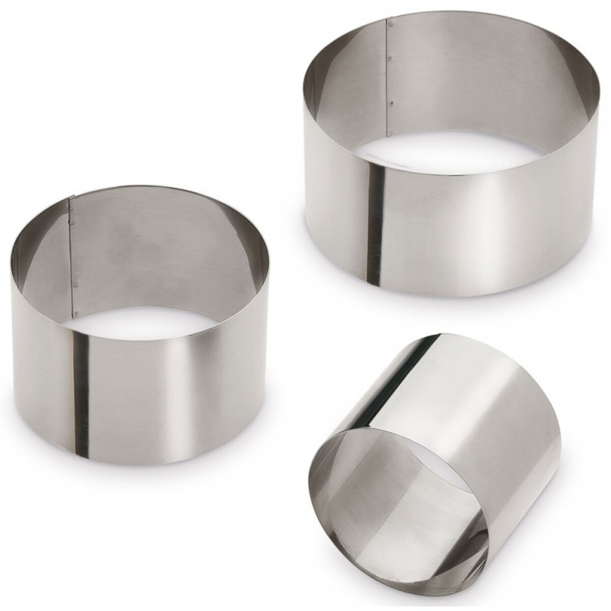 3 FORMY OKRĄGŁE DO CIASTA 6/8/10 X 5 H