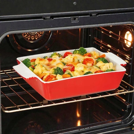 FORMA NACZYNIE CERAMICZNE DO ZAPIEKANIA 33,5x22,5 cm BANQUET CZERWONE