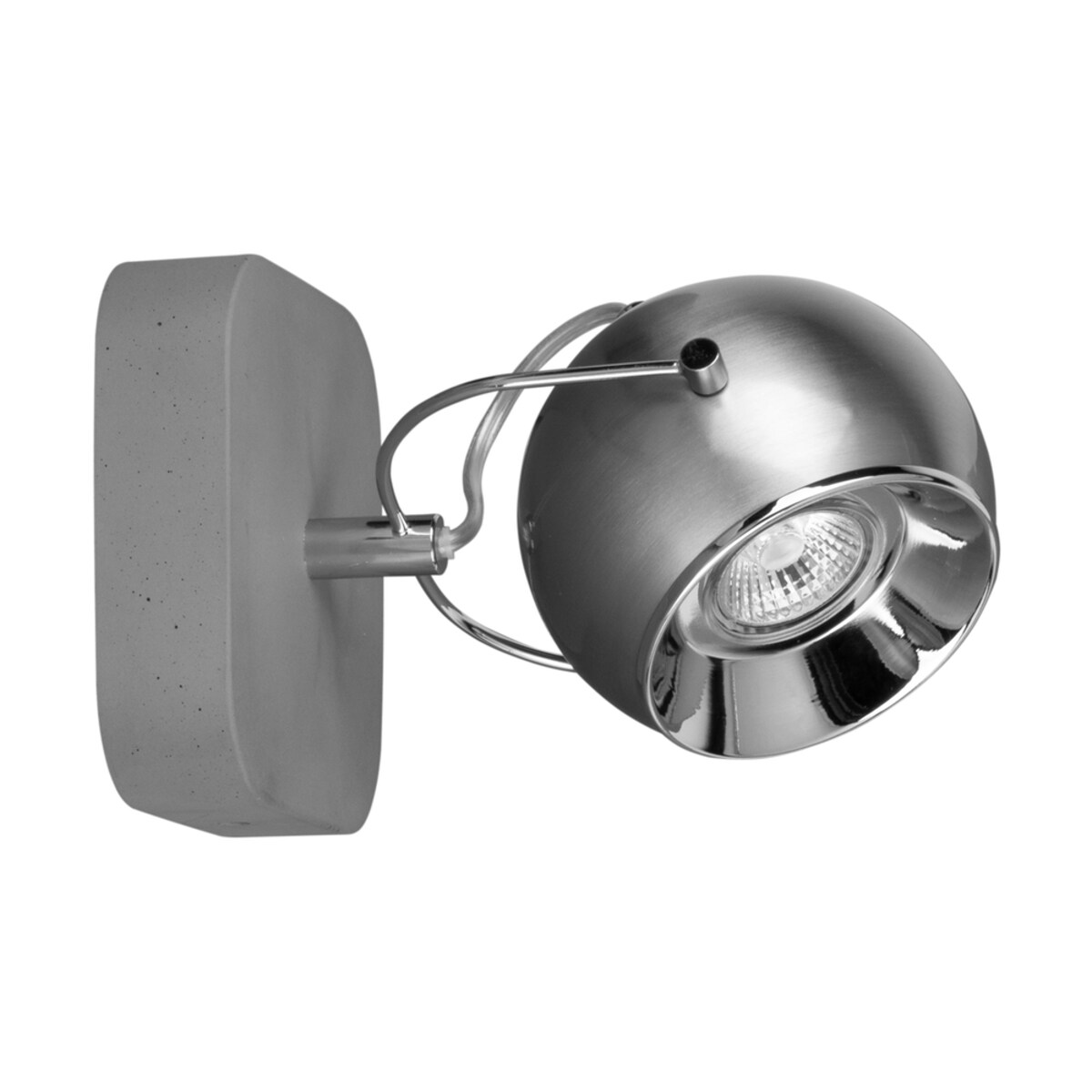 Kinkiet BRITOP Lighting 1xGU10 LED 5W Klasyczne Połączenie Satyny z Szarym Betonem, Polski Producent, 1 szt.