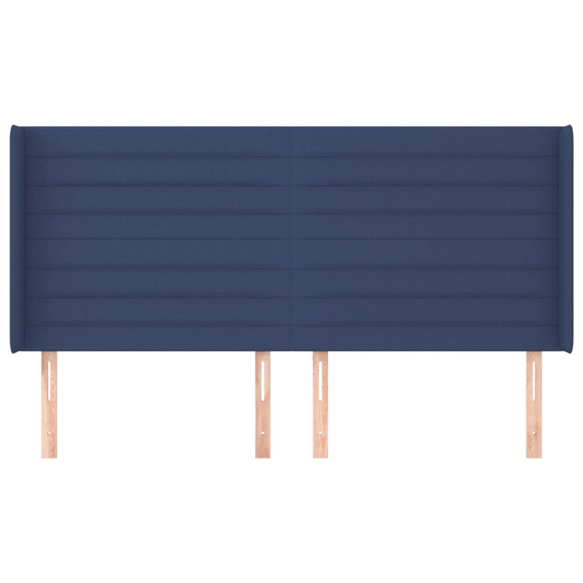 vidaXL Zagłówek uszak, niebieski, 203x16x118/128 cm, tkanina