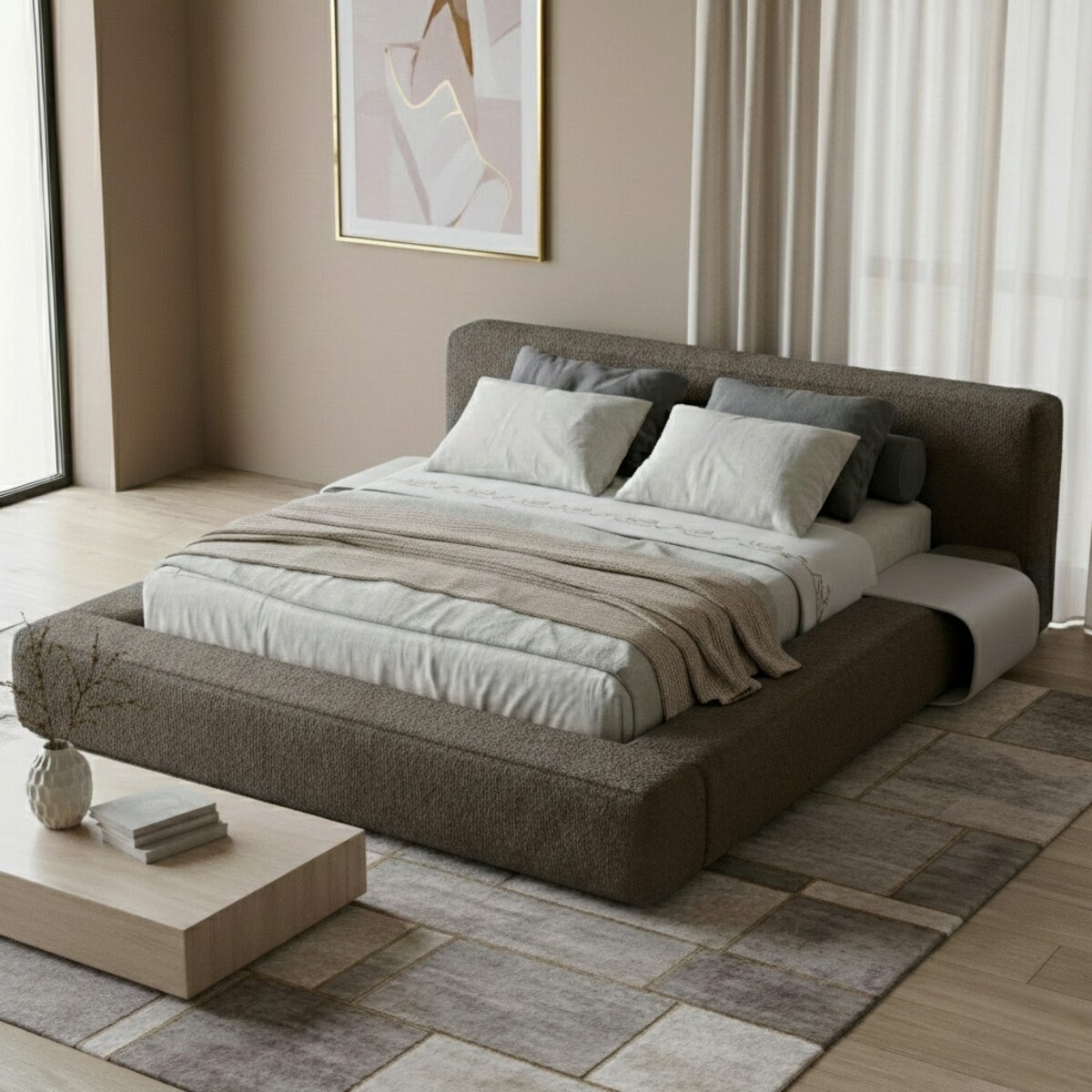 Łóżko Tapicerowane Imperio 140X200 Stelaż Pojemnik Na Pościel Abriamo 2