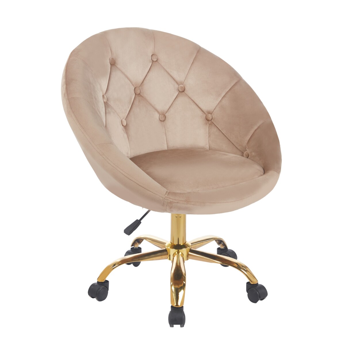 Fotel podnoszony ELEGANCKI obrotowy WELUR na kółkach RUNDO beżowy JUMIhome