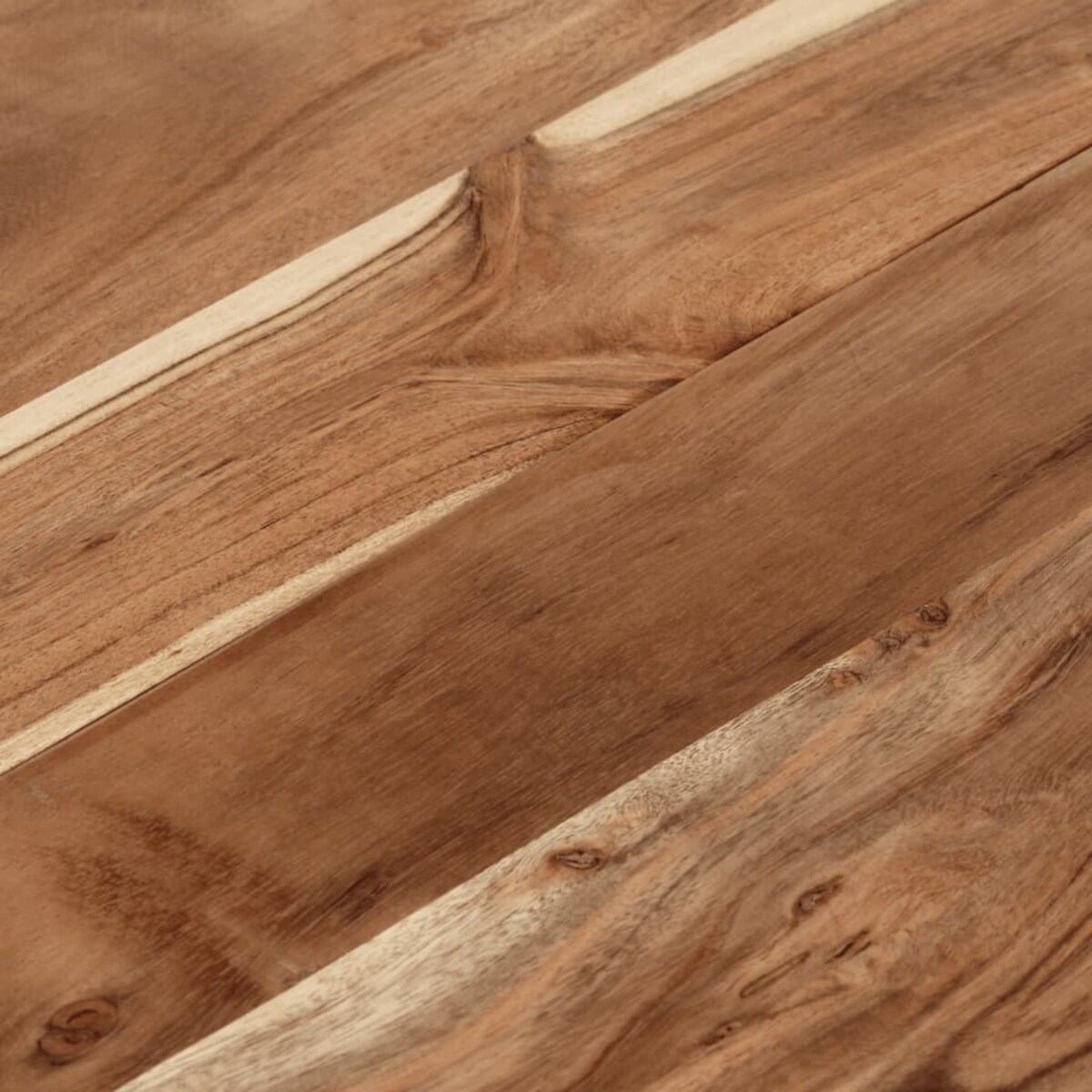 vidaXL Stolik kawowy, srebrny, stal nierdzewna i lite drewno akacjowe