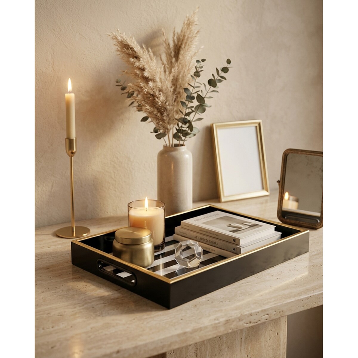 Taca dekoracyjna SHP GRAND biało-czarna