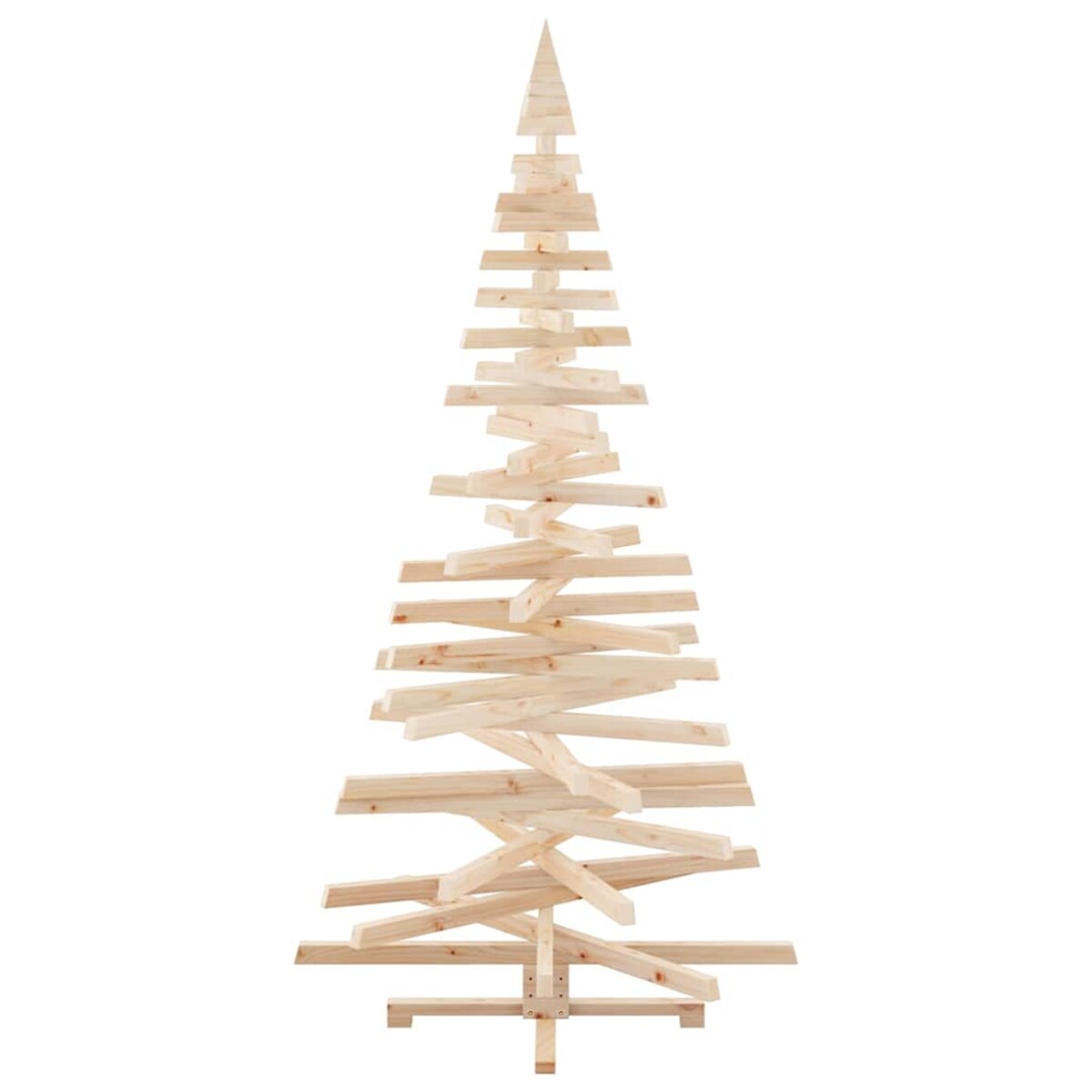 vidaXL Choinki z podstawą Naturalny 210 cm Lite drewno sosnowe