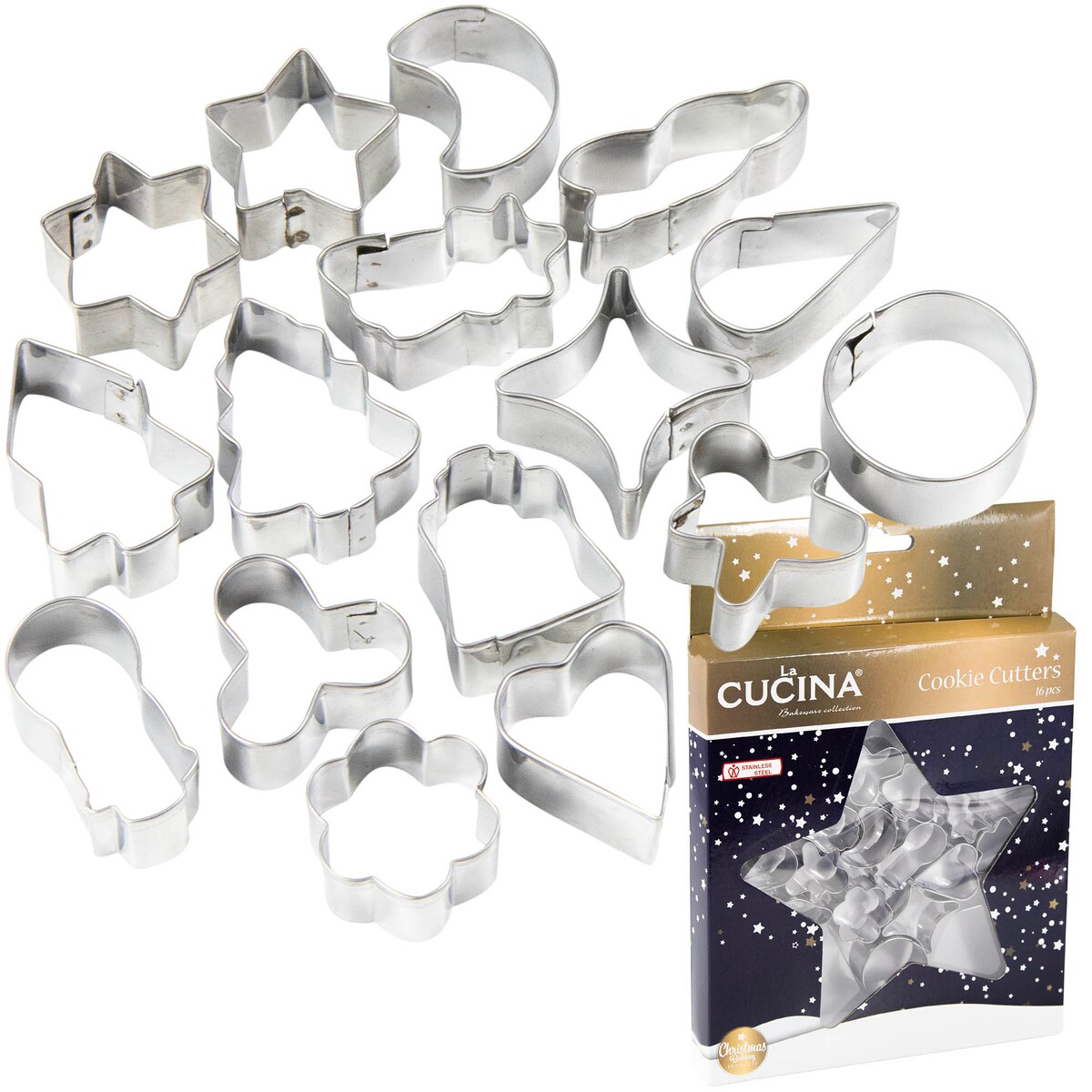 Foremki Do Pierników Wykrawacze Do Ciastek Metalowe 16 Sztuk