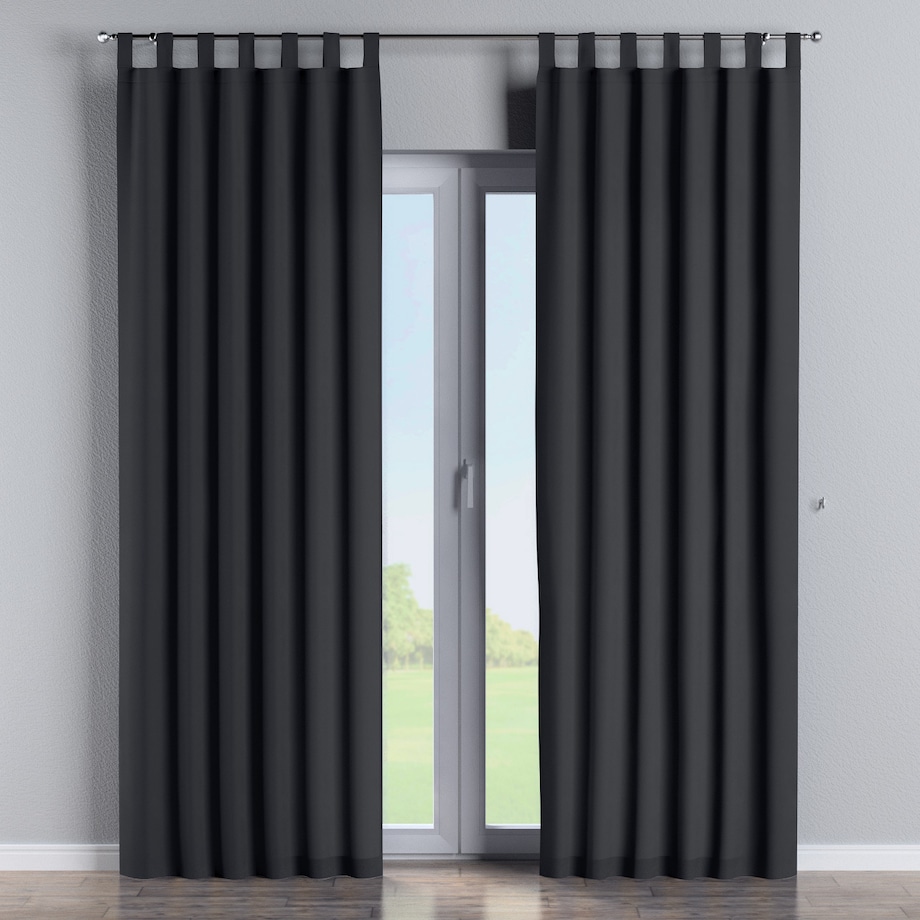 Zasłona na szelkach 1 szt. 130x260 czarny