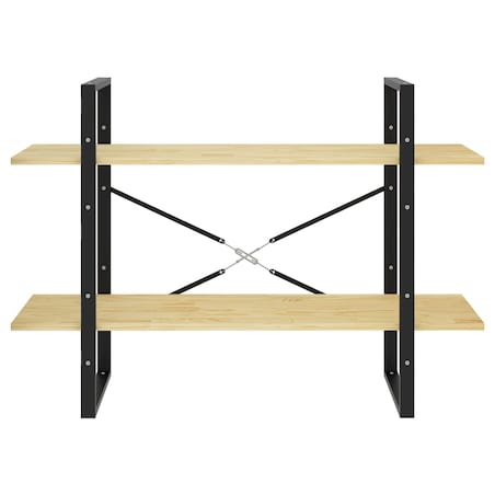 vidaXL 2-poziomowy regał na książki, 100x30x70 cm, lite drewno sosnowe