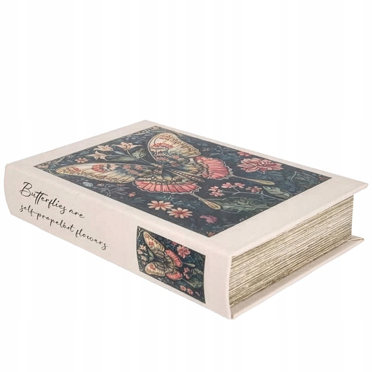 PUDEŁKO JAK KSIĄŻKA FAŁSZYWA MOTYL NA DROBIAZGI BIŻUTERIĘ SZAFKĘ STOLIK