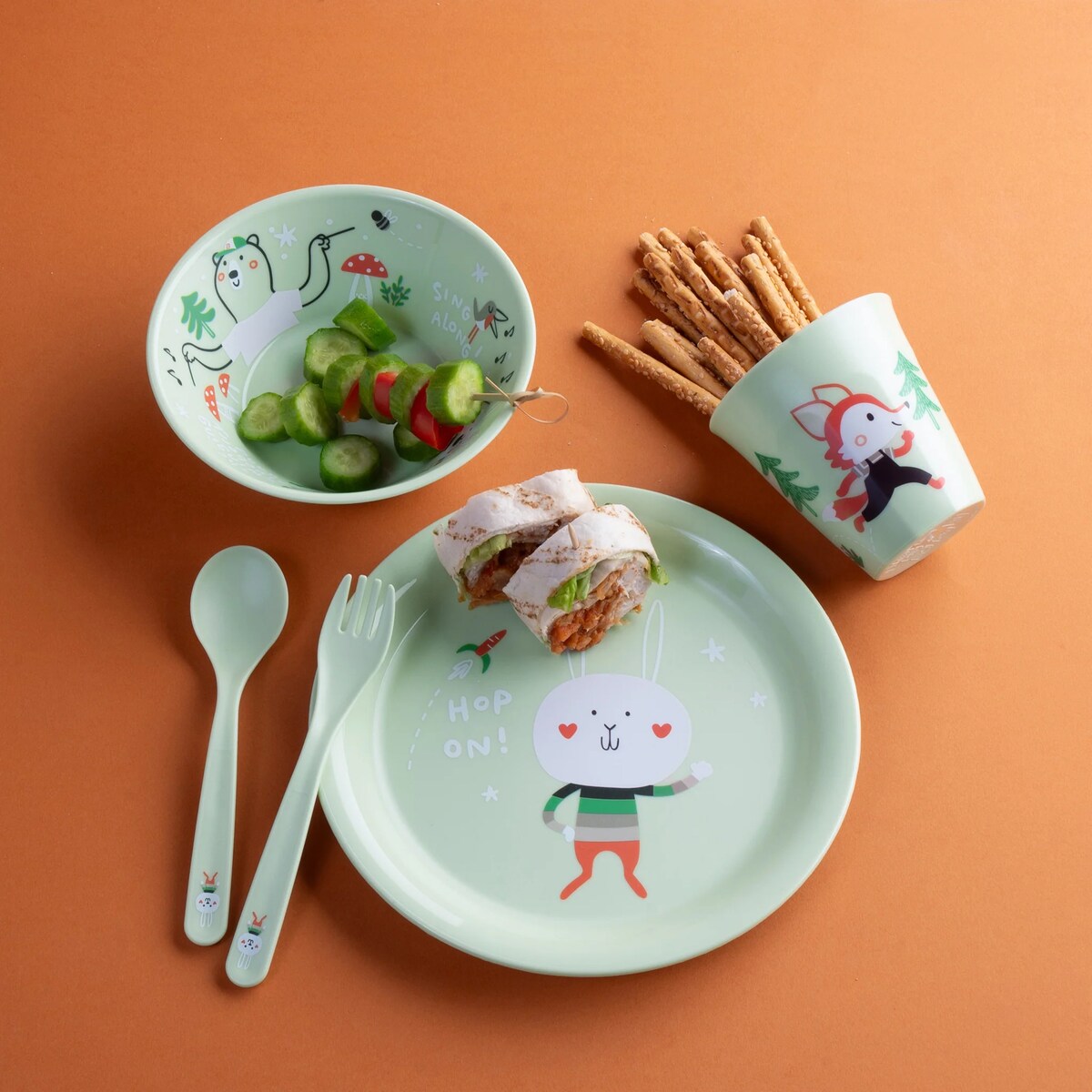 Zestaw naczyń dla dzieci HOP ON AT HOME, 4 elementy, KOZIOL