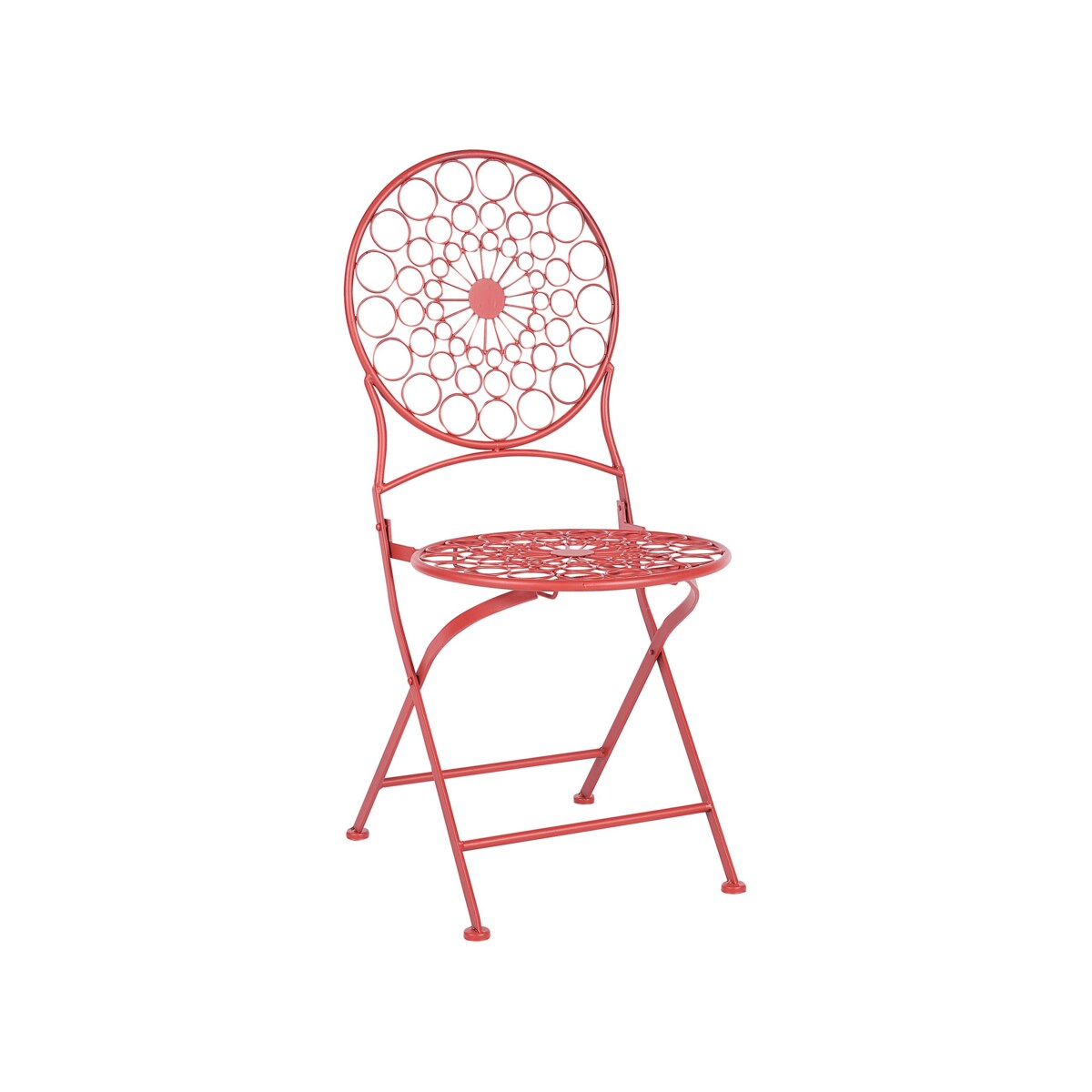 Zestaw 2 krzeseł ogrodowych metalowy czerwony SCARIO