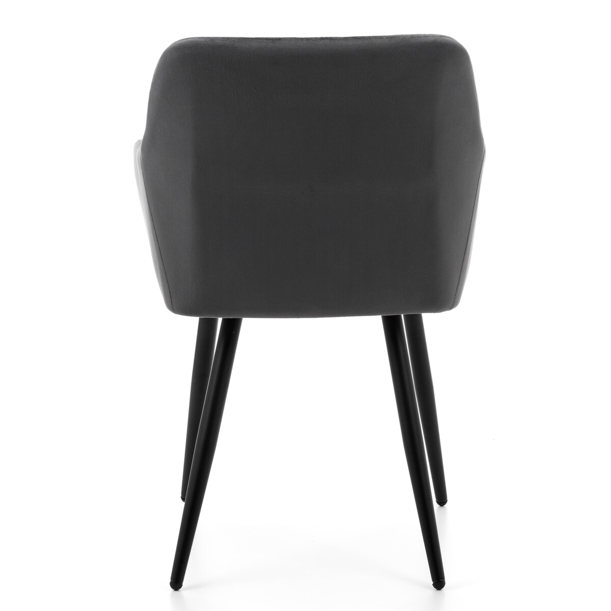 Krzesło tapicerowane TODI welur do salonu jadalni pikowane szare