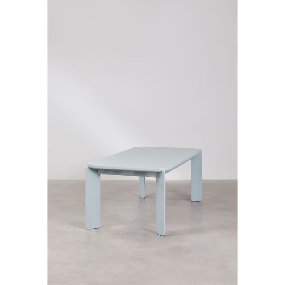 Stół jadalniany 200x100 cm z MDF Genewa glossy błękitny