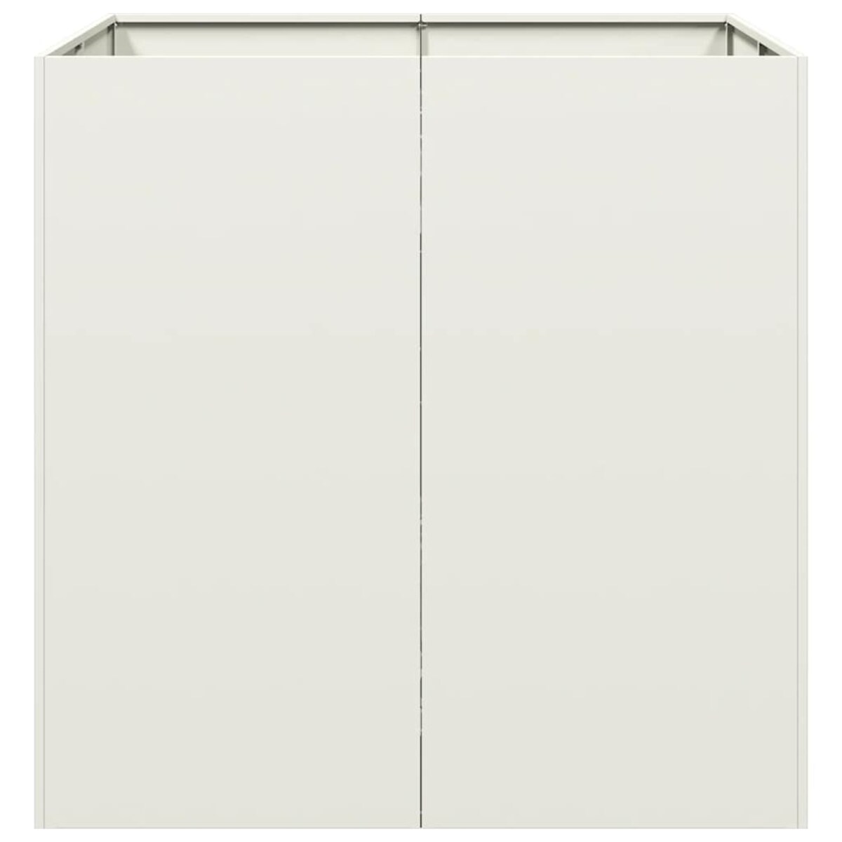 vidaXL Doniczka Biała 80x80x80 cm Stalowa