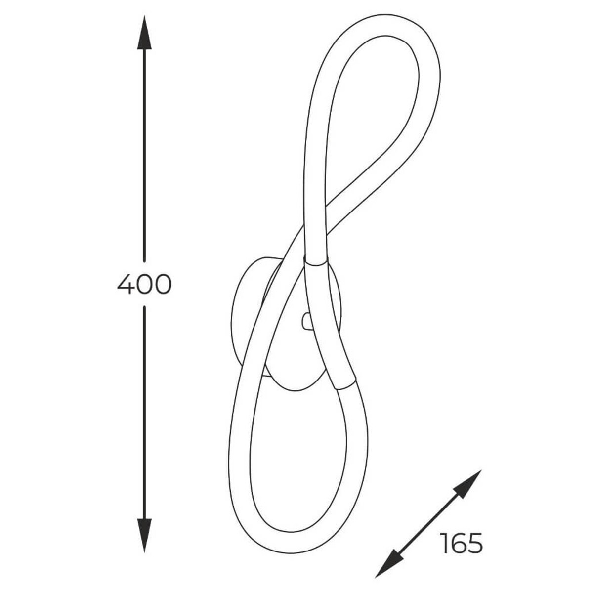 Ścienny kinkiet Balbo 20006W-BK Zumaline LED 14W 3000-6000K wstążka czarna