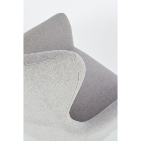 FOTEL WYPOCZYNKOWY Damar szary jasny DREWNIANE NOGI