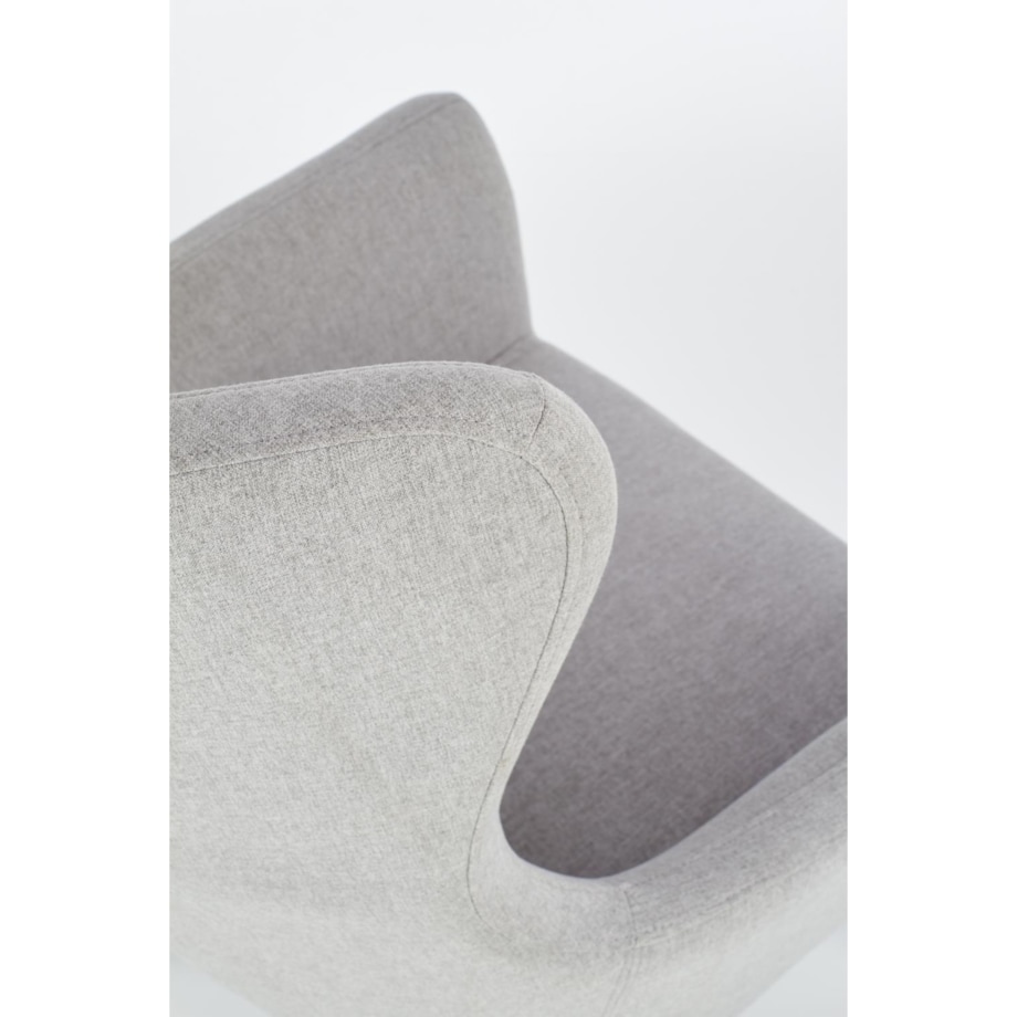 FOTEL WYPOCZYNKOWY Damar szary jasny DREWNIANE NOGI