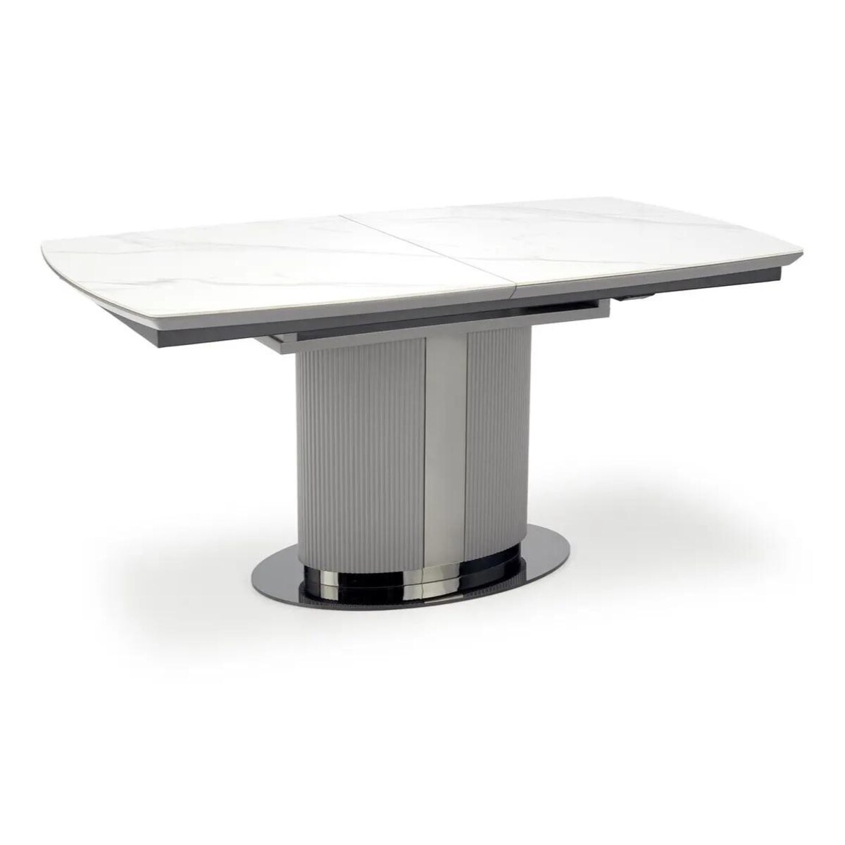 Stół rozkładany DANCAN 160(220)x90 biały/szary