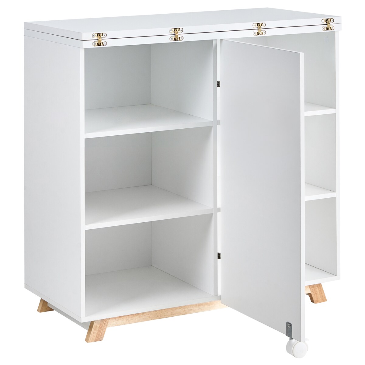Szafka z funkcją biurka FLOMOT Biały 80 cm 40/80 cm Składane