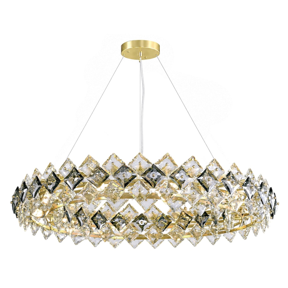 Lampa Sufitowa Wisząca Swe094-Cp 60Cm Złoty, Szkło, Metal