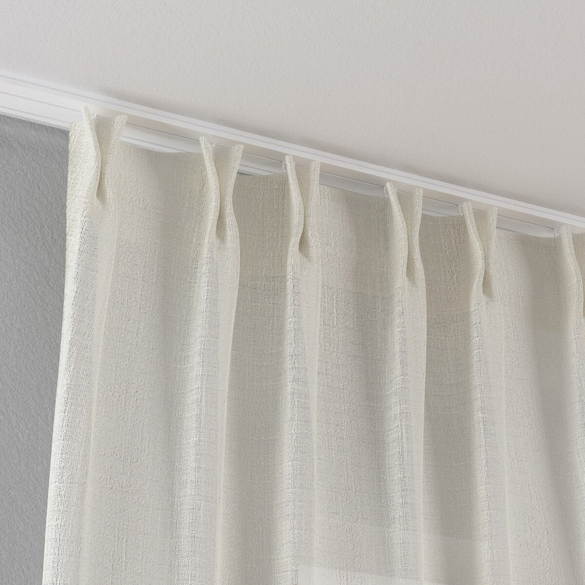 Zasłona na haczykach flex podwójnych 130x245 ecru