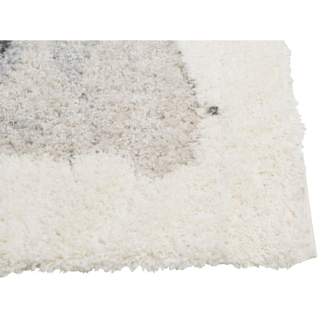 Dywan Shaggy 80 x 150 cm biało-szary MASIS