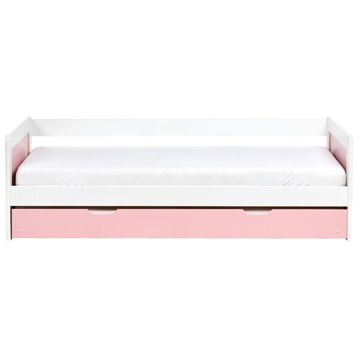 Łóżko wysuwane Drewno sosnowe GRAVELINES 90 x 200 cm Różowy