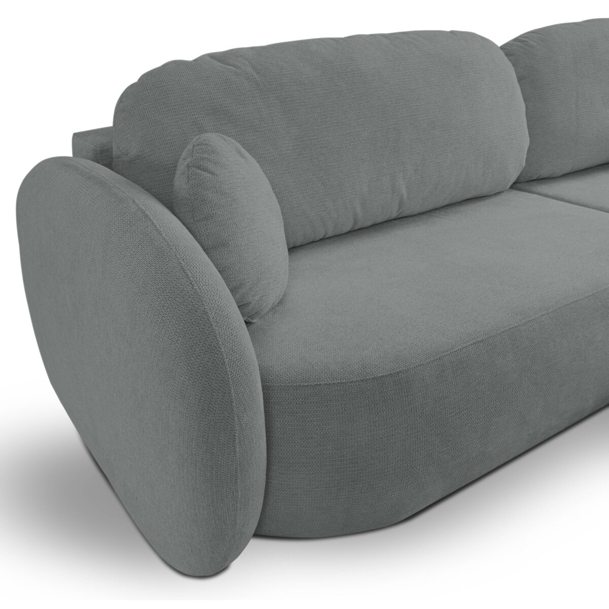 Nowoczesny narożnik rozkładany OLIVIO prawy - ciemnoszary