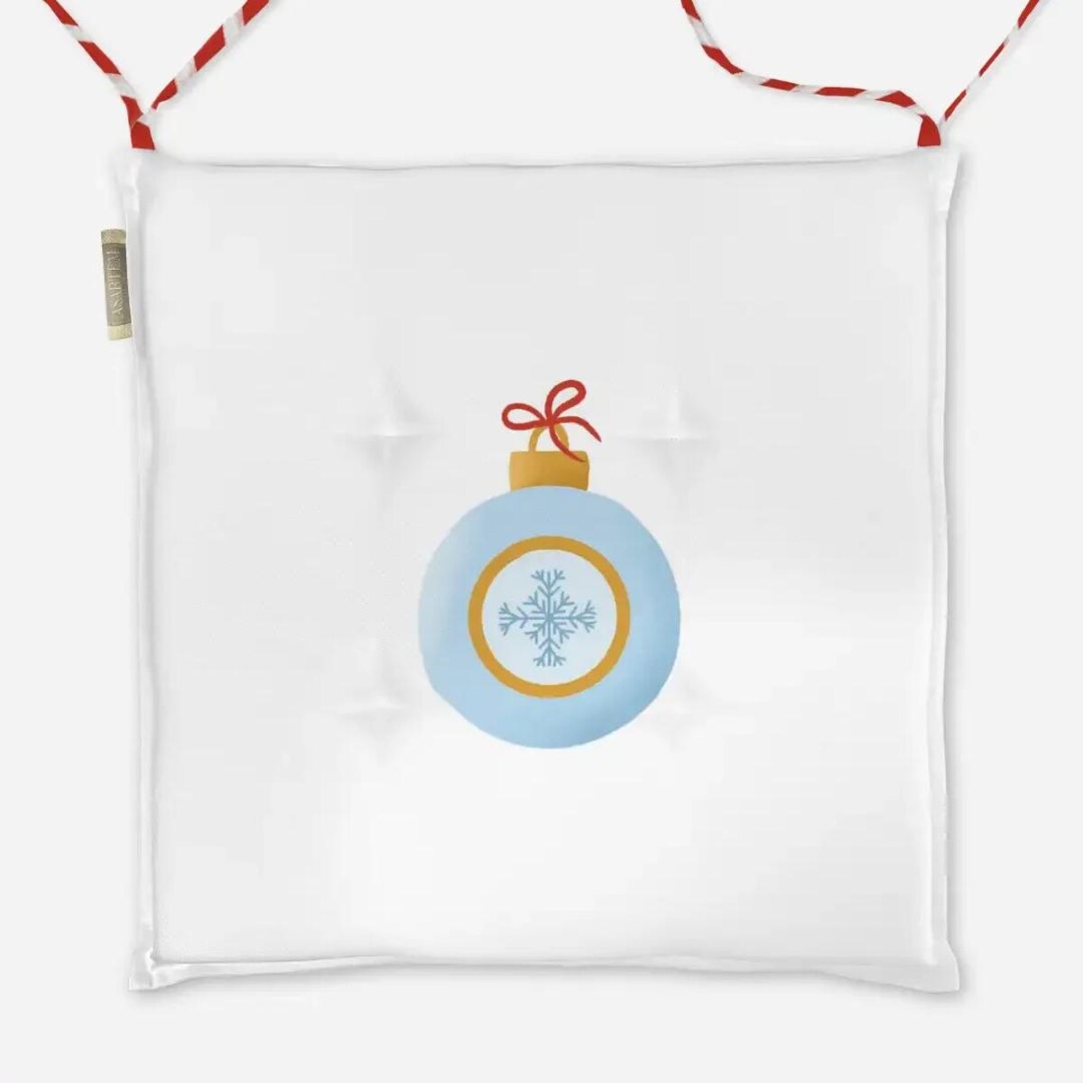 Poduszka świąteczna na krzesło - Minimalistyczna bombka