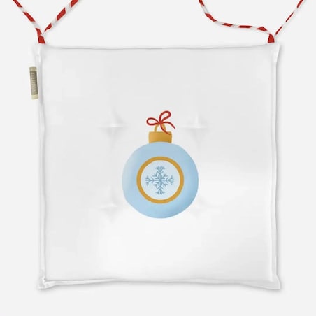 Poduszka świąteczna na krzesło - Minimalistyczna bombka