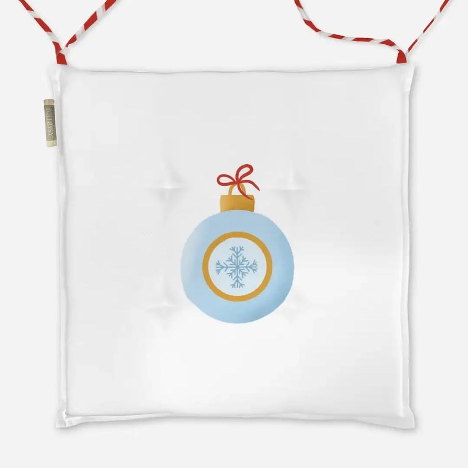 Poduszka świąteczna na krzesło - Minimalistyczna bombka