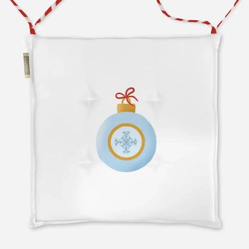 Poduszka świąteczna na krzesło - Minimalistyczna bombka