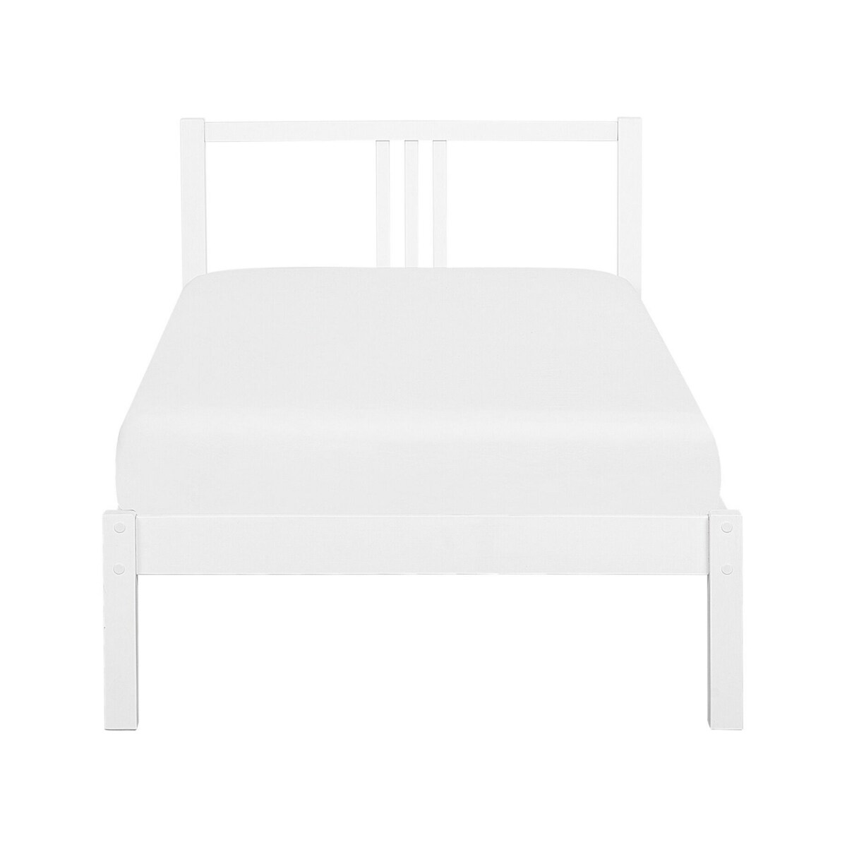 Łóżko drewniane 90 x 200 cm białe VANNES