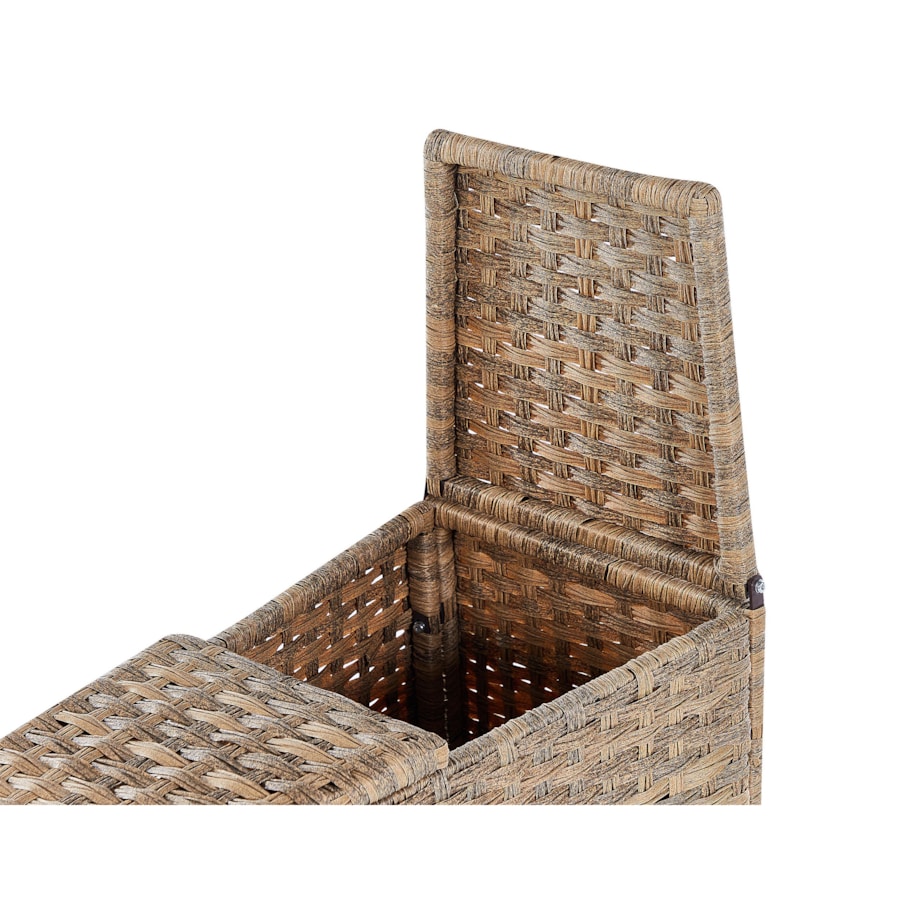 Zestaw ogrodowy ze stolikiem dla 9 osób SEVERO Technorattan Złoty brąz