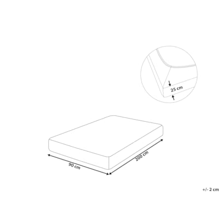 Bawełniane prześcieradło z gumką 90 x 200 cm granatowe HOFUF