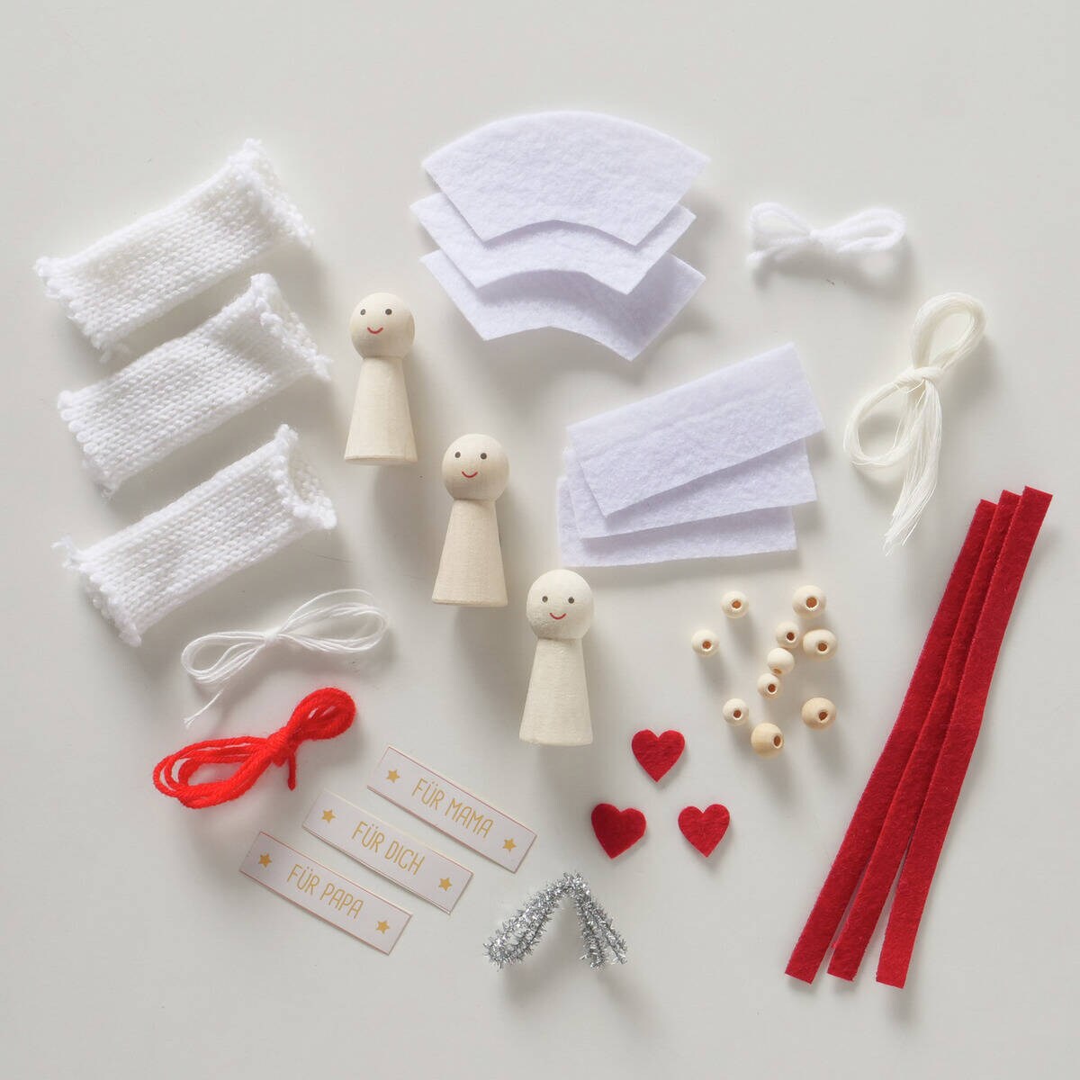 Zestaw DIY do samodzielnego stworzenia ozdób, 3 ludziki