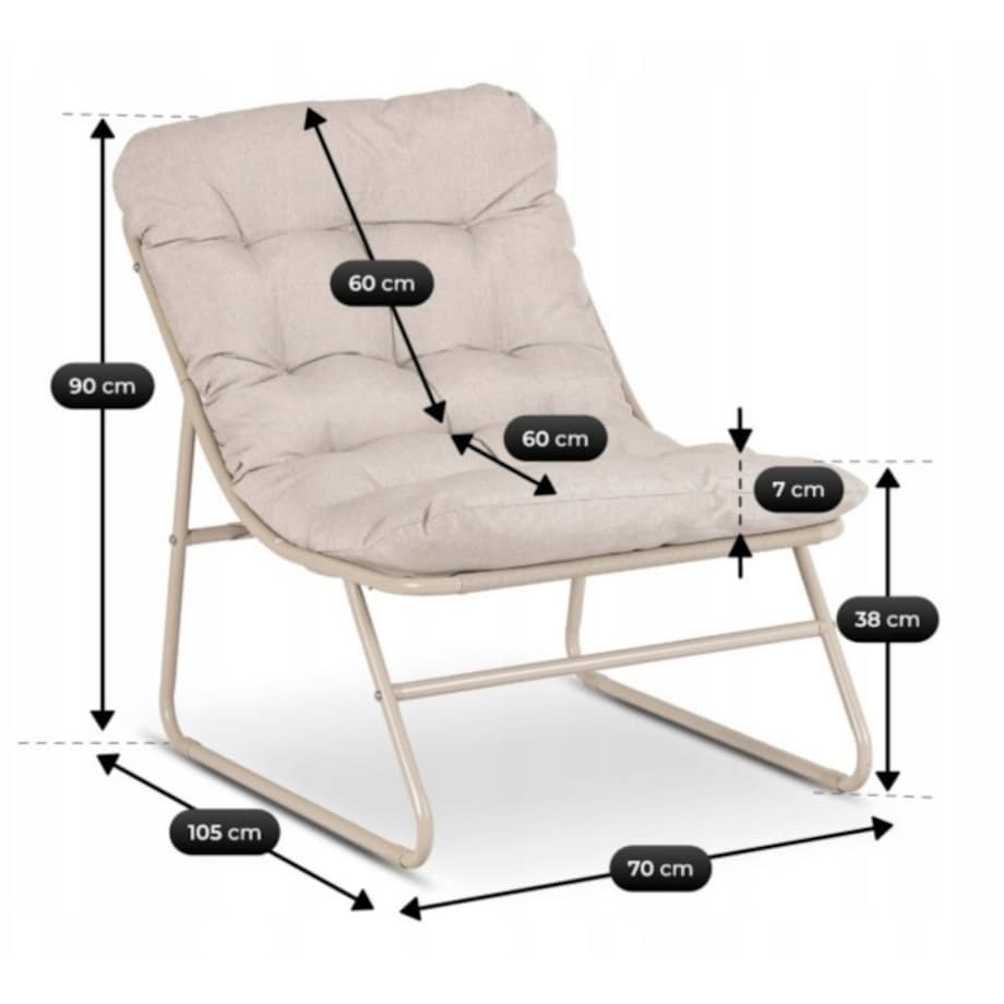 Zestaw Mebli Ogrodowych Wypoczynkowy Na Taras Ogród Balkon Beż NIKEA