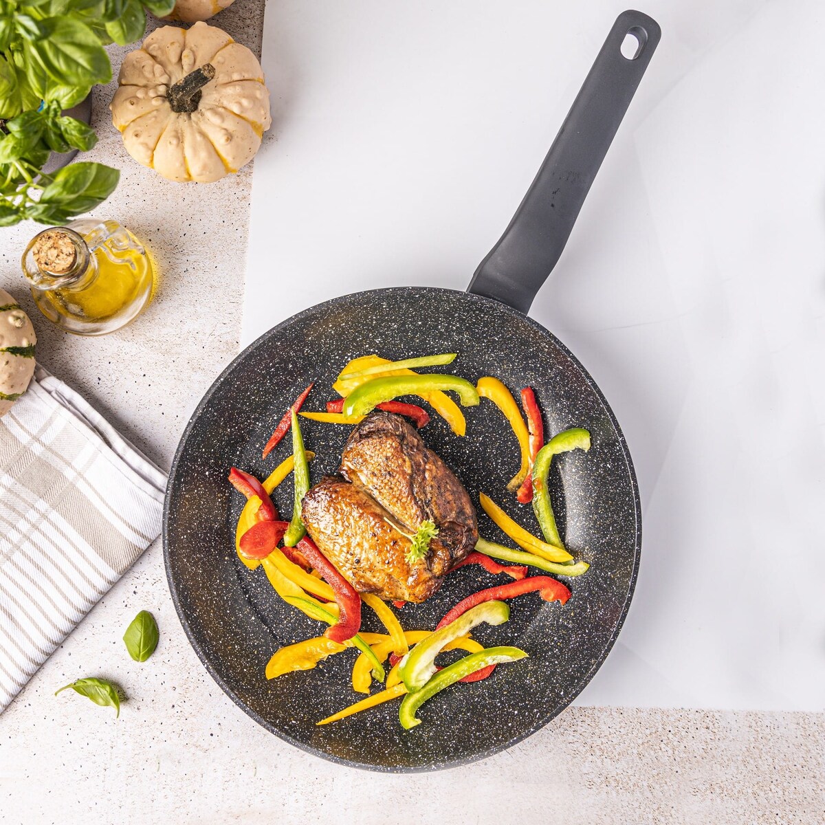 Patelnia z powłoką marmurową 28cm indukcja KLAUSBERG