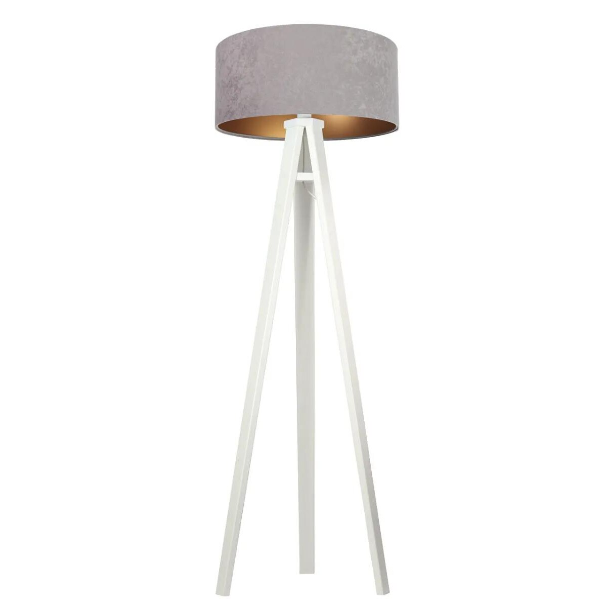 Lampa stojąca HOME 50 szara/złota/biała