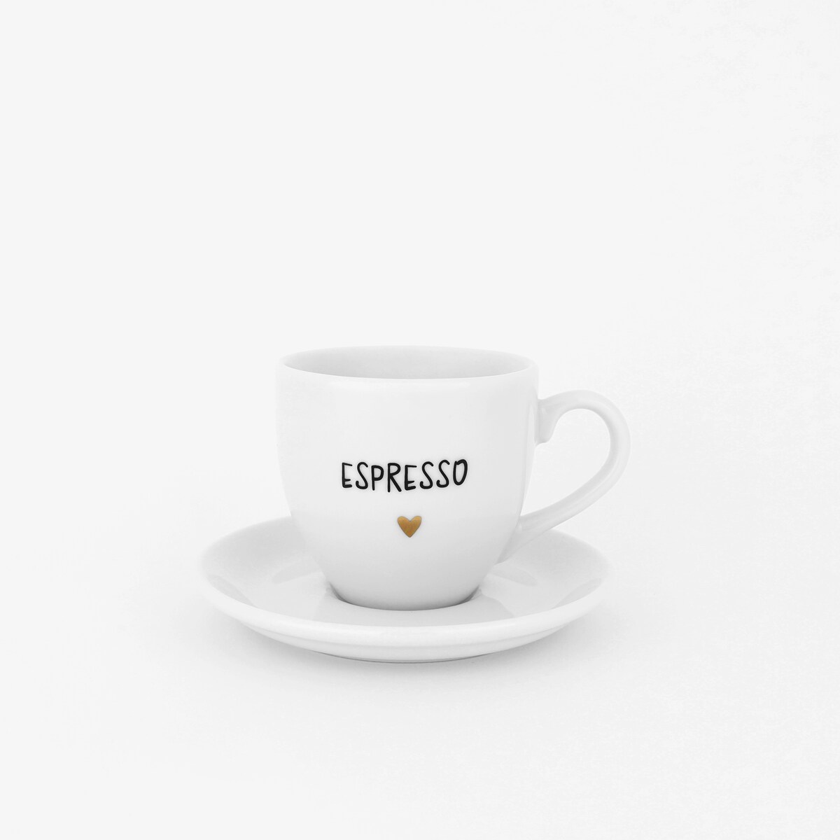 Filiżanka 100 ml espresso ze spodkiem - Espresso ZŁOTE SERCE